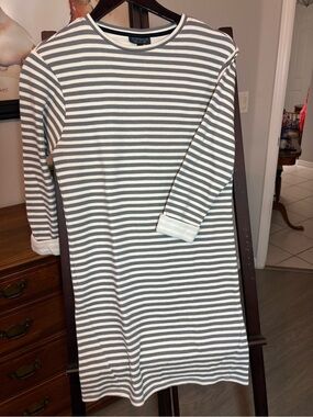 Topshop Women’s Gray & White Striped Knit Dress